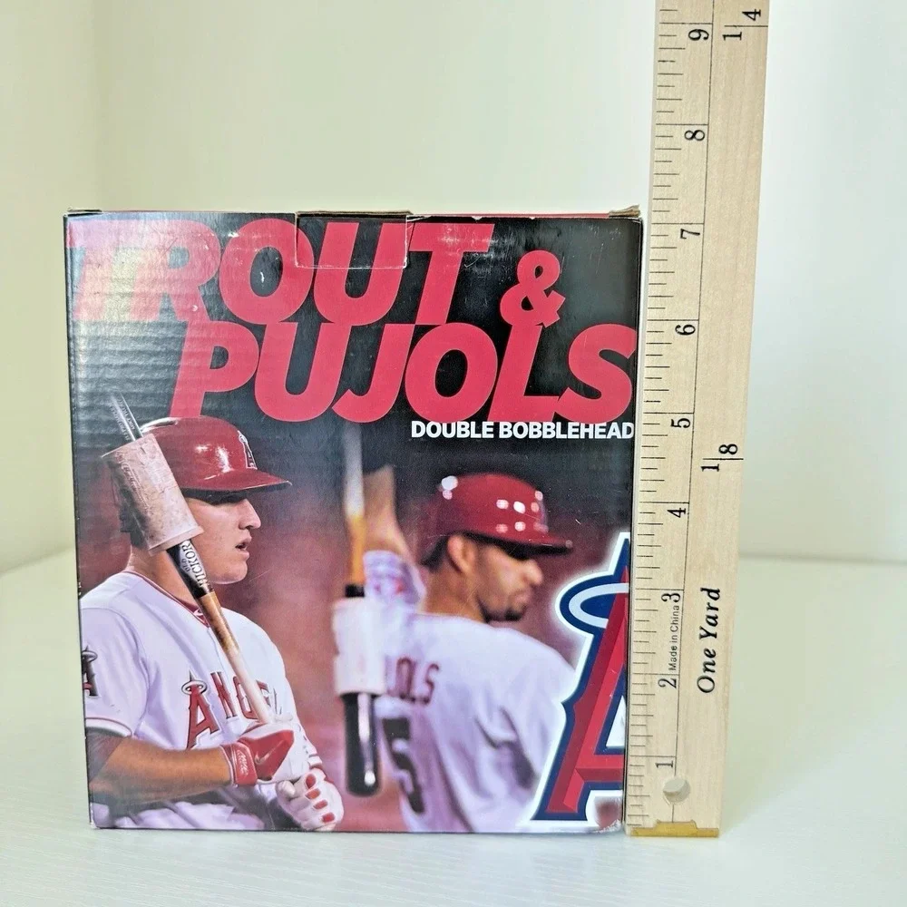 Mike Trout Albert Pujols Double Bobblehead LA Angels Super Stars SGA 2016 New Bo